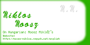 miklos moosz business card